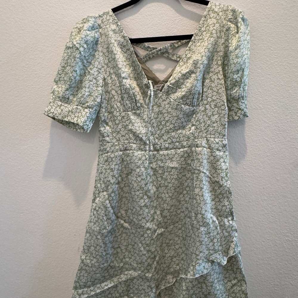 Petite Studio Mint Floral Mini Dress